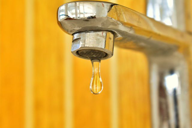 water dripping from a faucet